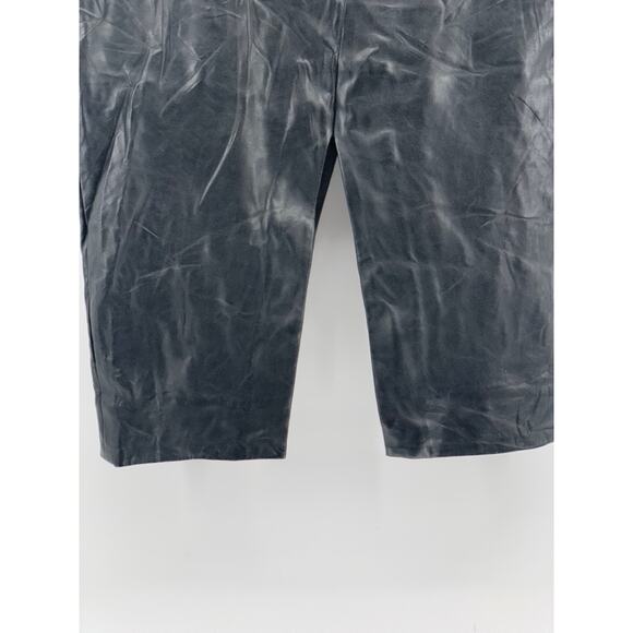 BABATON Women's Black Faux-Leather Side-Zip Cropped Pants SZ 00 - Picture 7 of 9